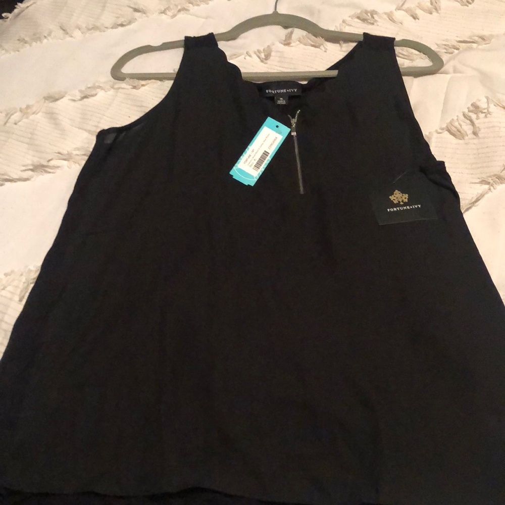 Fortune Ivy Black Tank- no tags